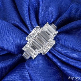 Asprey Emerald Cut Diamond Ring 4.30ct H/VVS2